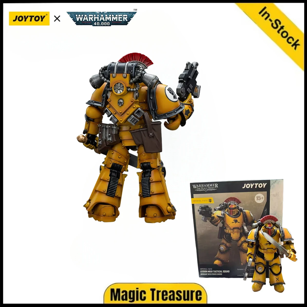 【same-day-delivery】joytoy-40k-imperial-fistslegion-mklll-tactical-squadsergeant-with-power-sword-1-18-action-figure
