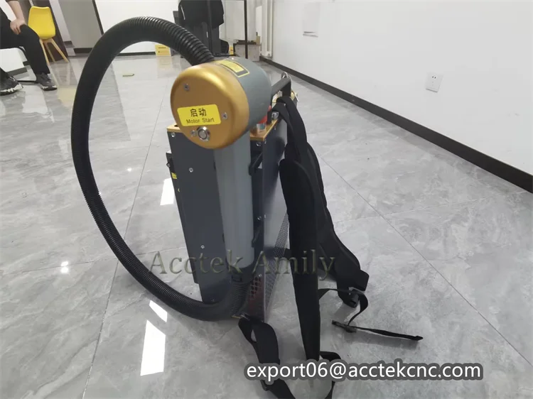 Mini Portable 100W High Safety Level Backpack Fiber Laser Cleaner Metal Wood Rubber Stone MAX Provided Air Cooled Cleaning Tool