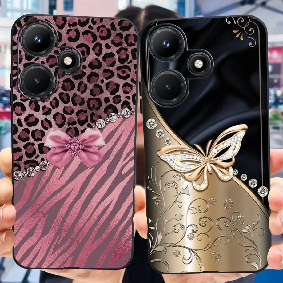 Couple Love Heart Pattern Back Case For Infinxi Hot 30 Play NFC Hot 30i NFC Hot30 Phone Fundas Soft Shockproof Silicone Capas