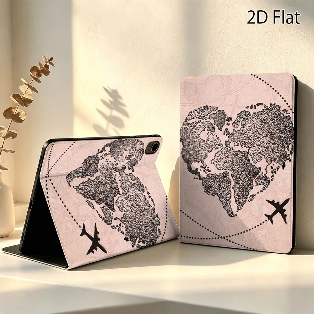 Heart World Map For Huawei MediaPad MatePad Pro Air 10.8 T5 T10S M3 M6 M5 C5e SE 11 11.5 Inch Tablet Case Popular