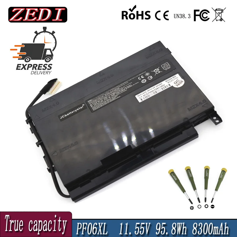 

ZEDI New 11.55V 95.8Wh PF06XL Laptop Battery for HP Omen 17-w110ng HSTNN-DB7M 852801-2C1 853294-850 853294-855 PF06 8300mAh