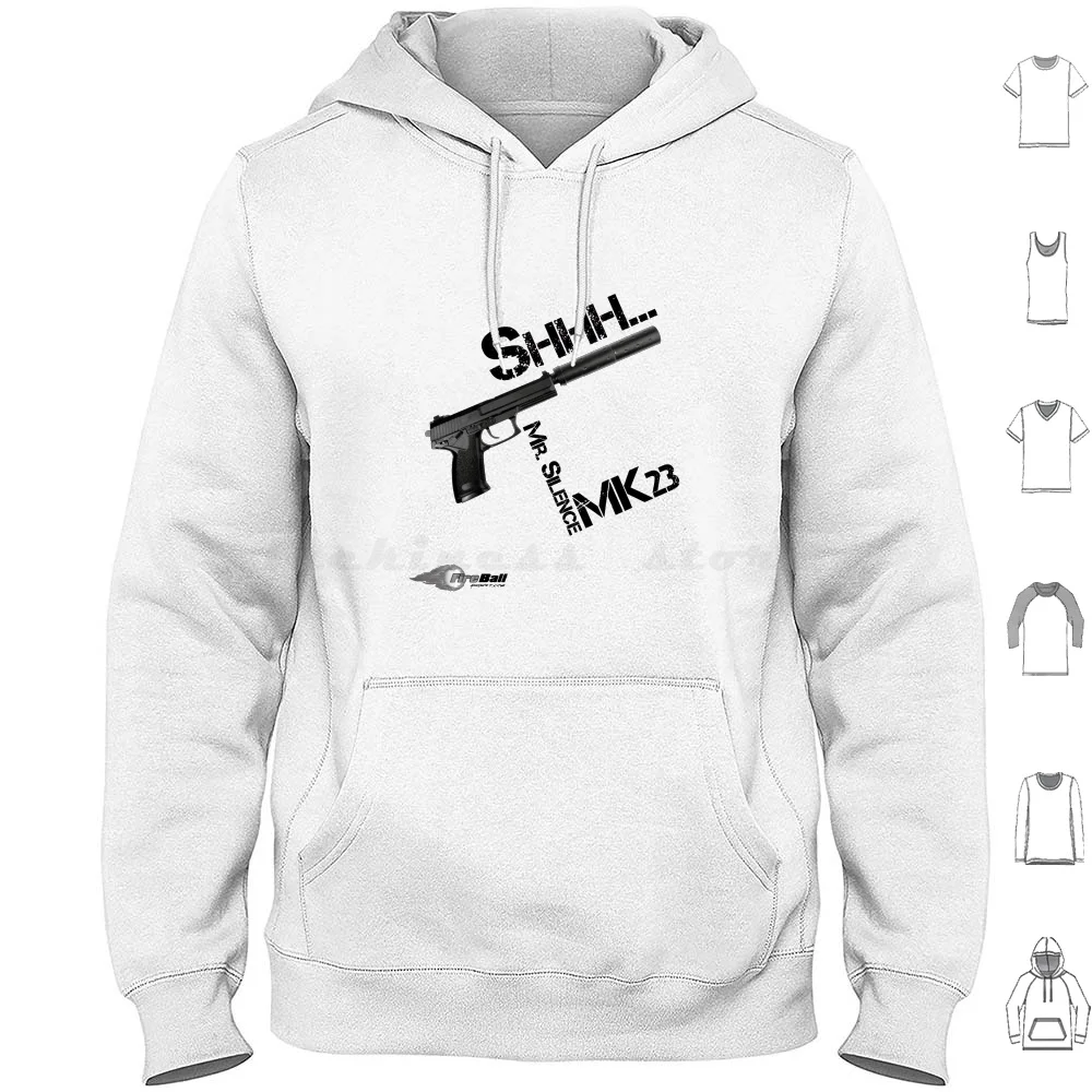 

Gun 23 Hoodie Cotton Long Sleeve 18 Years Military Service Rifle Eotech Sniper Navy Nsw Nswdg Stamp Delta Army Caliber Gun