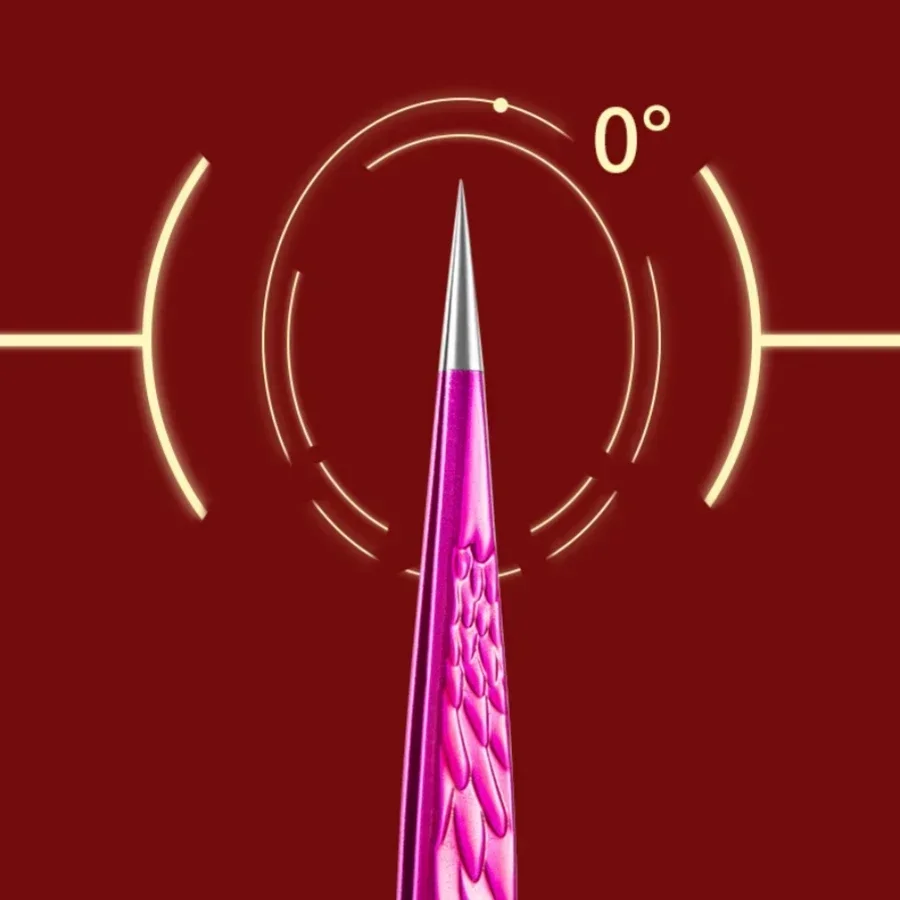 ピンセット ラッシュピンセット 尖ったにきび除去チップピンセット 1pc ストレート尖った分離ピンセットまつげエクステンション