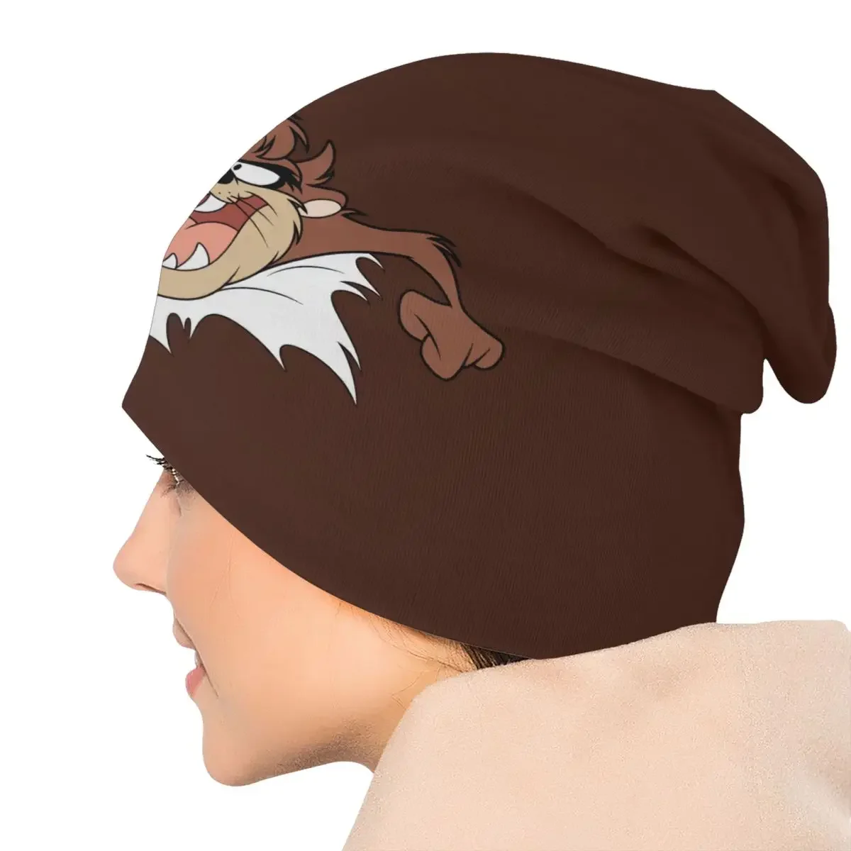 Tasmanian Devil Bonnet Hats Fashion Knitting Hat For Women Men Autumn Winter Warm Taz Cartoon Comic Skullies Beanies Caps