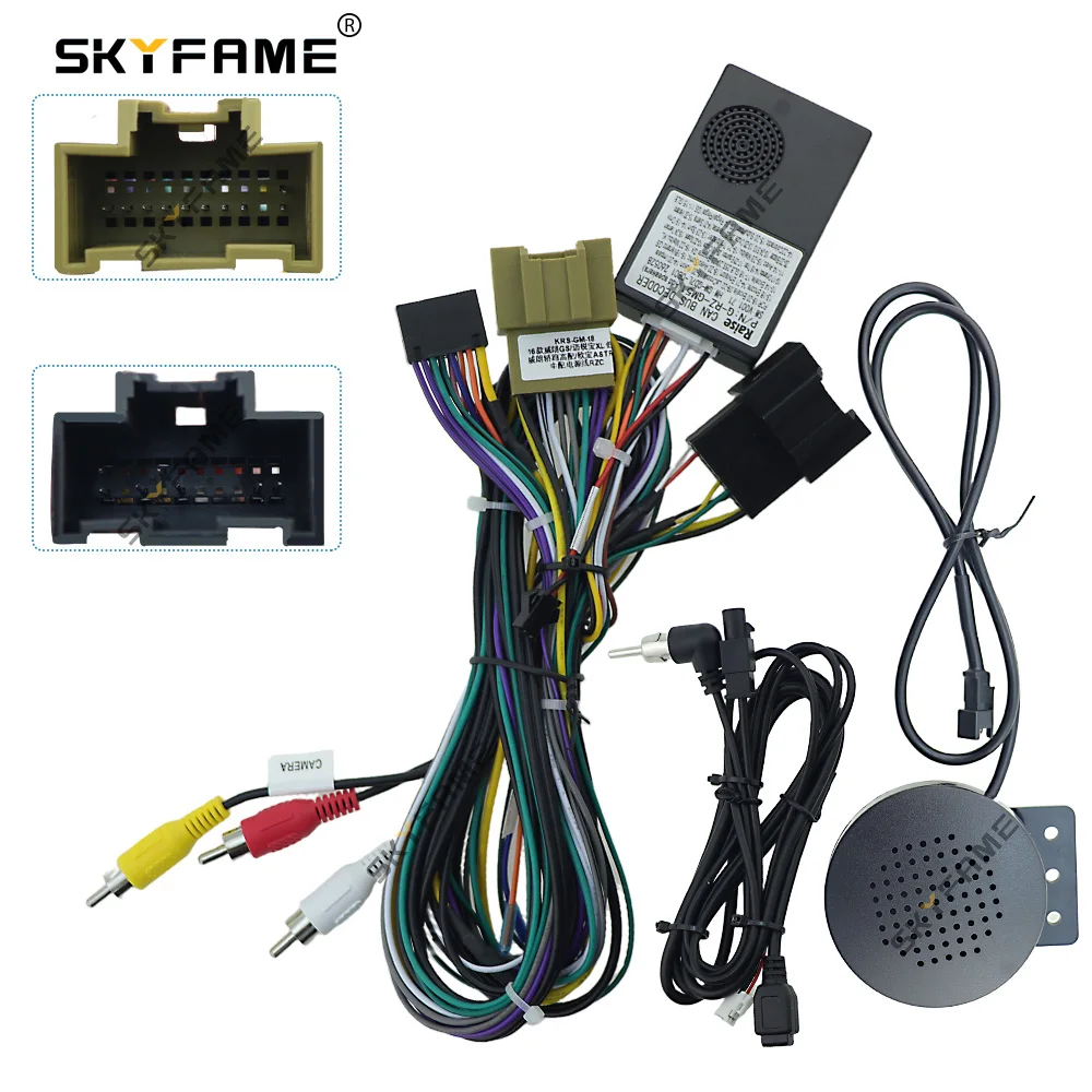 SKYFAME Car 16Pin Wiring Harness Adapter Canbus Box Decoder For Buick Verano GS Chevrolet Malibu Opel Astra