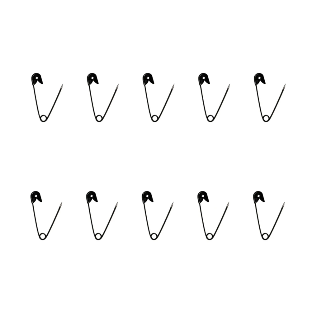 

1728pcs Black Safety Pins Durable Nickel Anti Rust Easy Open Design For Crafts Sewing Clothing Accessories Bulk Assorted Needles
