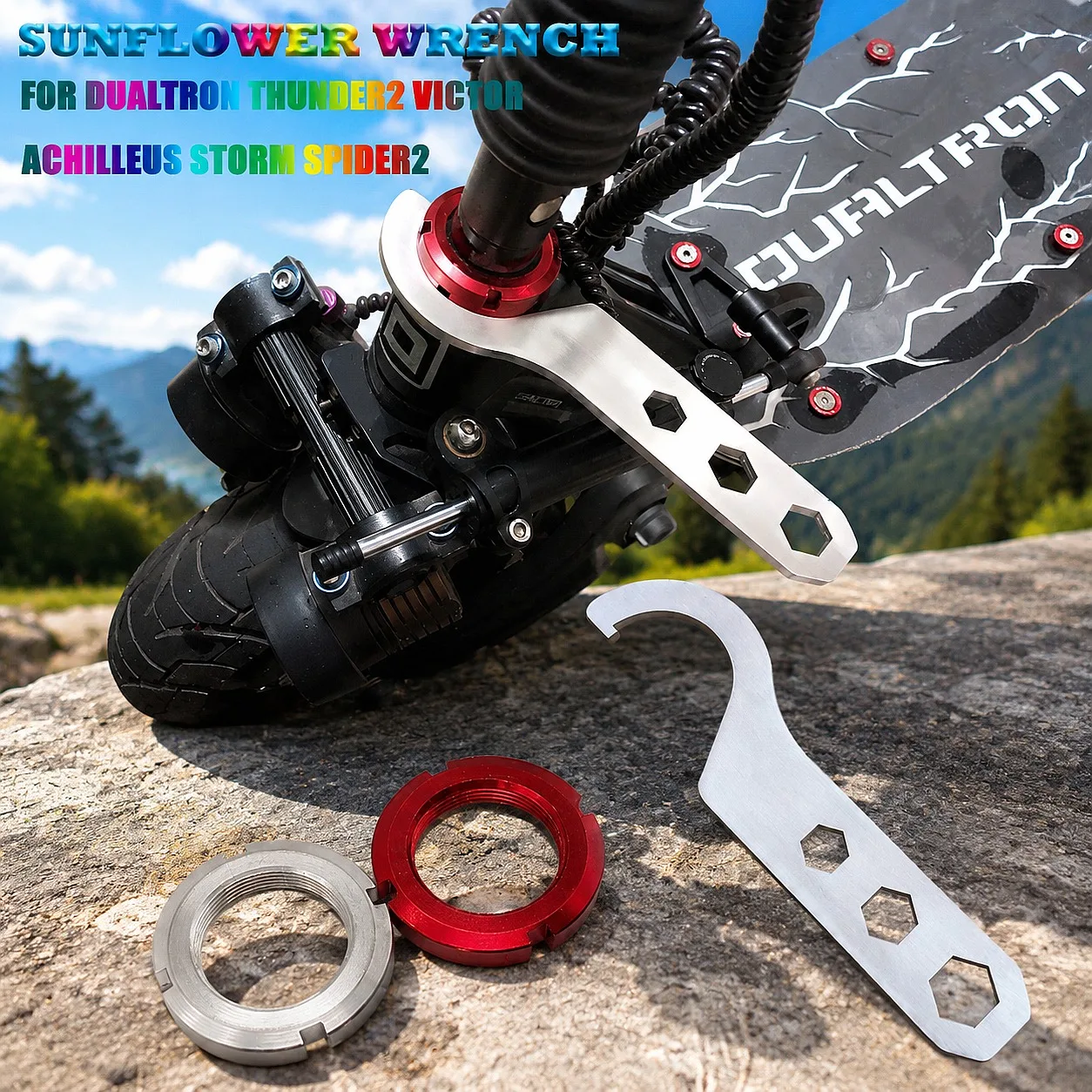 Folding Wrench Tool for Duatron Storm Victor Spider 2 Thunder 2 Achilleus Electric Scooter Accessories