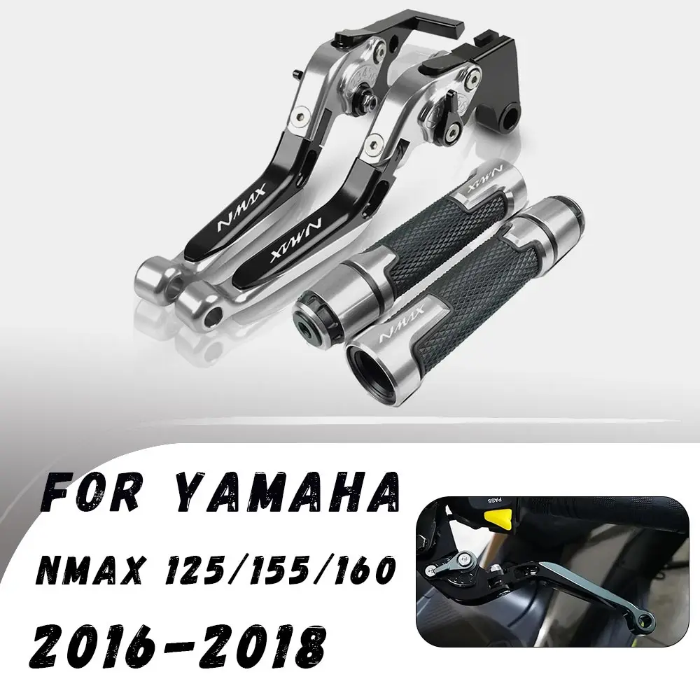 

For Yamaha NMAX 125/155/160 2016-2018 Folding Brake Clutch Lever Handbrake Handlebars Grip Handles Hand Grips Motorcycle Parts