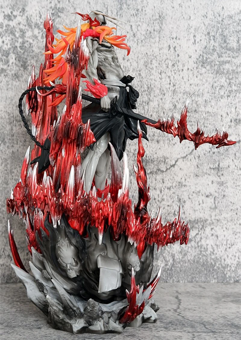 Figura de anime de 33 cm Kurosaki Ichigo Ulquiorra Cifer Battle Ver. Figura de ação em PVC GK Estátua Coleção Modelo Crianças Brinquedos Bonecas Presentes