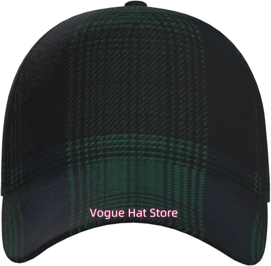 Scottish Plaid Green Blue Tartan Pattern Baseball Cap Unisex Adjustable Baseball Hats for Sports Outdoor