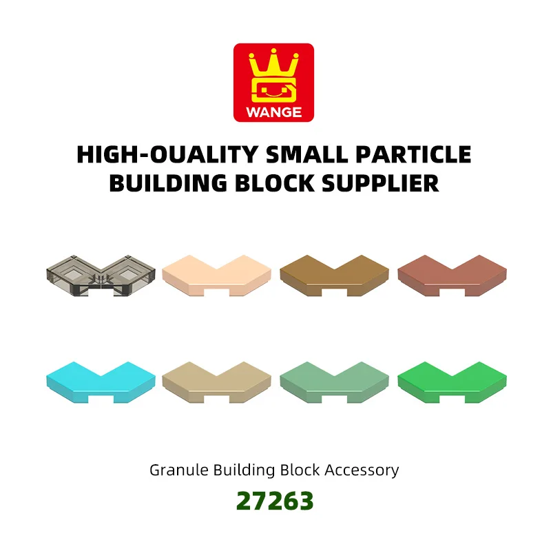 

Wange 27263 100g/283PCS 2x2 Corner Block Moc Color Accessories Compatible with Brick DIY Children's Toy Assembly motorcyce