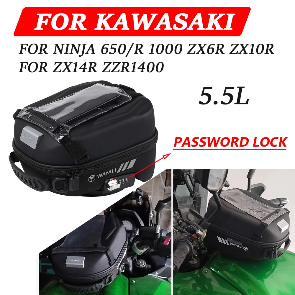 Motorcycle Accessories Tank Bag Luggage Backpack Navigation Phone Bag For KAWASAKI ZX6R ZX10R ZX14R ZZR 1400 NINJA 650 650R 1000