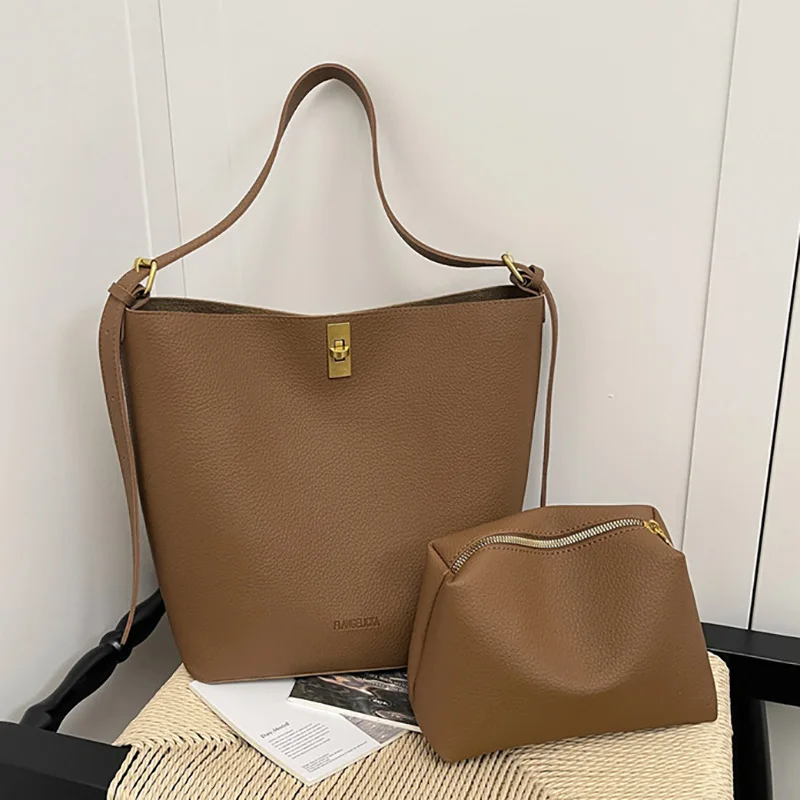 

Женская сумка-ведро, сумка через плечо, сумка для мамы и ребенка, винтажная текстура, новая модная сумка на ремне с одним ремешком, стиль ведра для воды