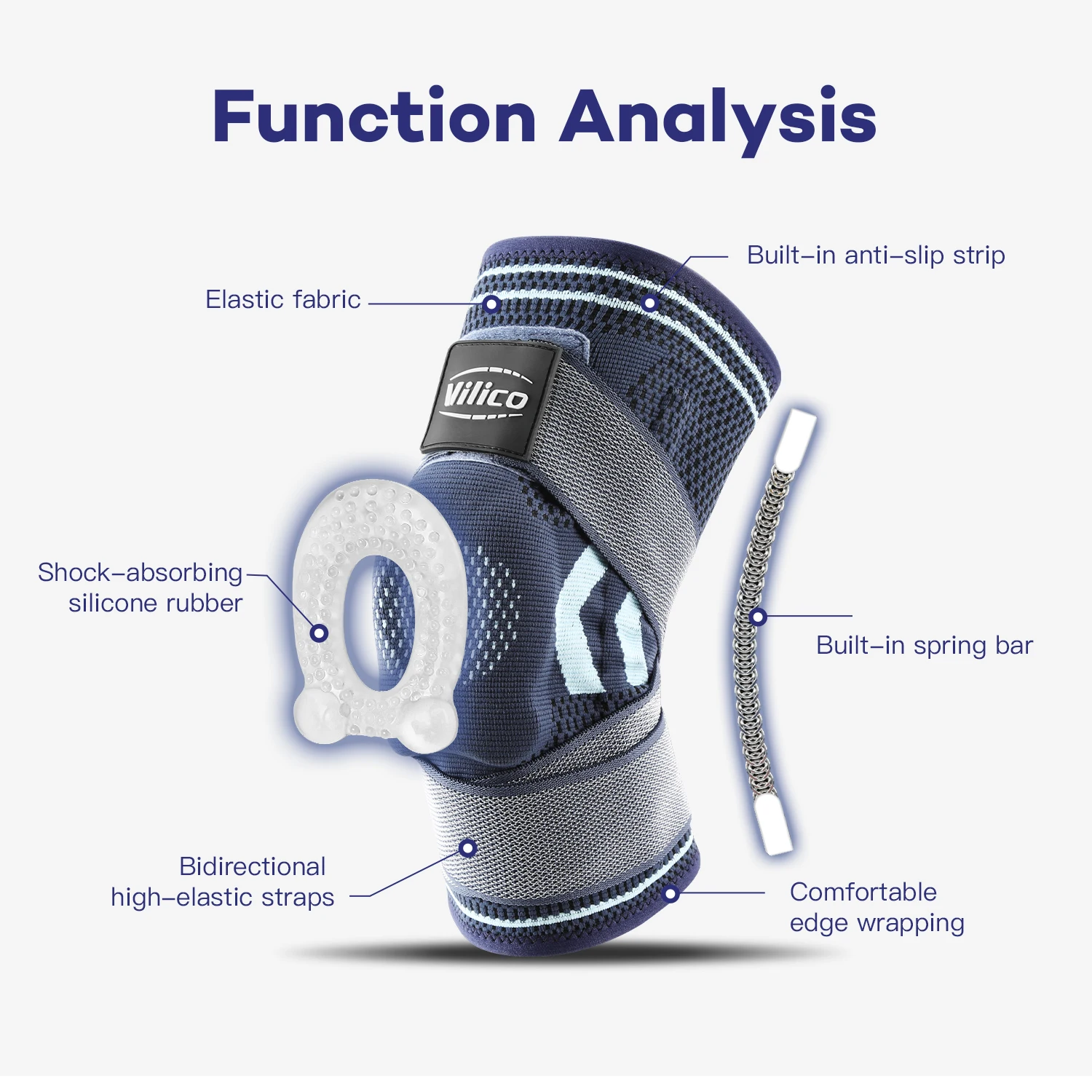 1PCS Knee Brace Support Straps Knee Compression Sleeves for Men & Women Meniscus Tear Arthritis Sports Joint Pain Relief