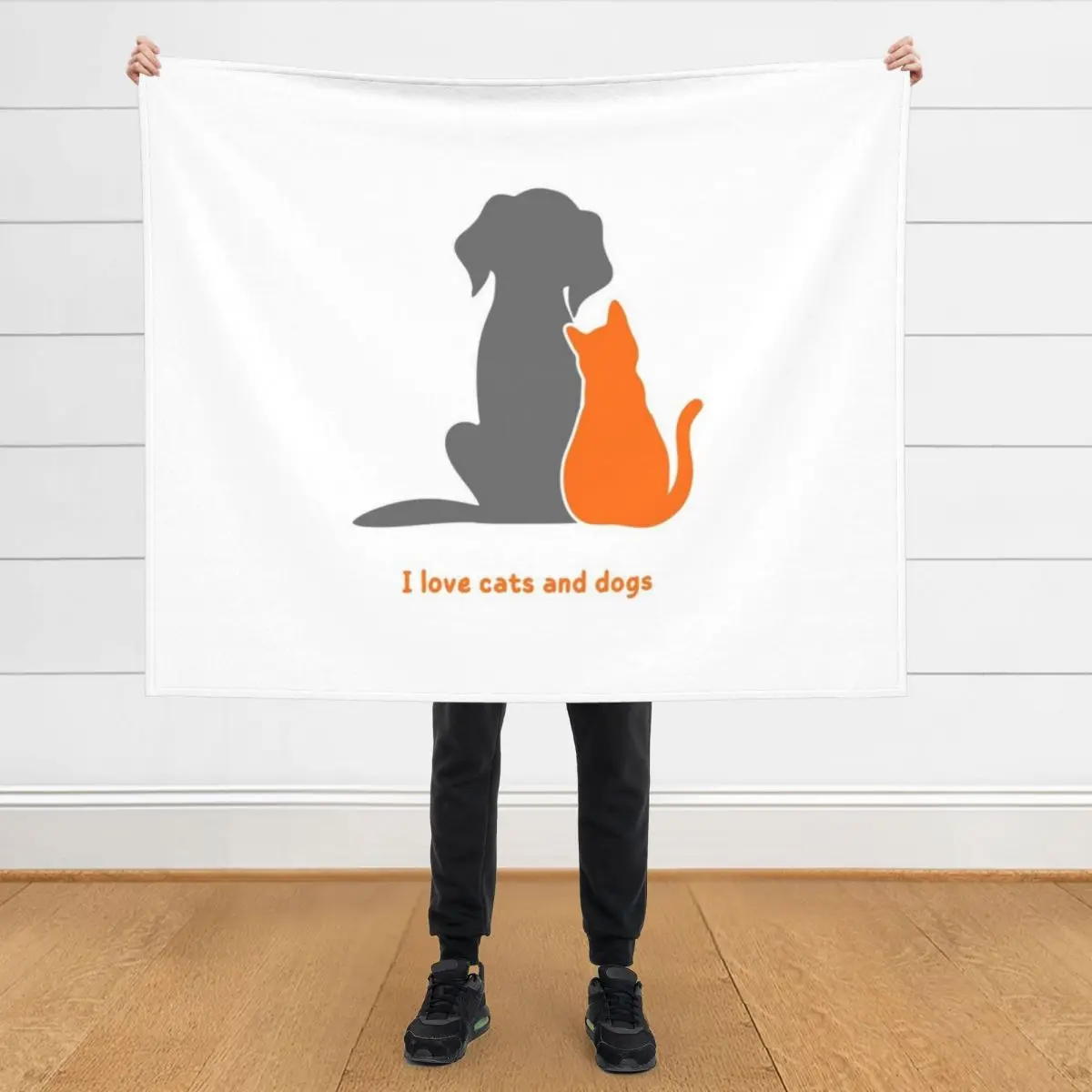 

cat and dog Throw Blanket Soft Picnic Decorative Beds Blankets