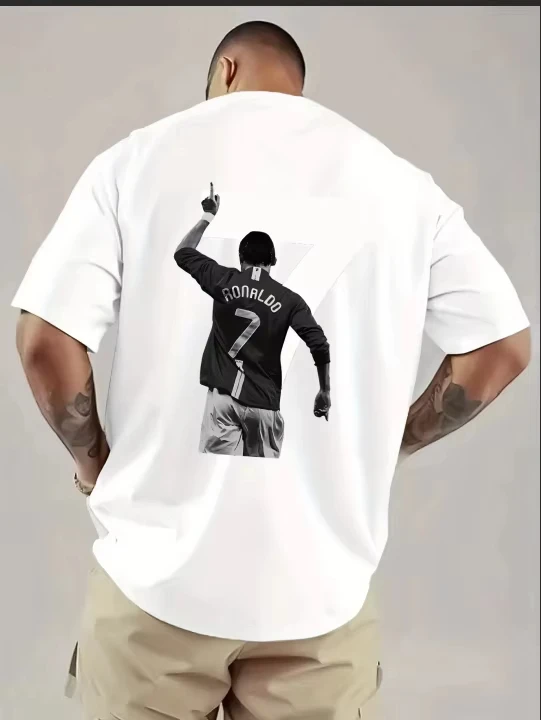 2026 New Style CR7 Cristiano Ronaldo Pattern T-Shirt - High-Quality Fashion Casual Breathable Men unisex view 2