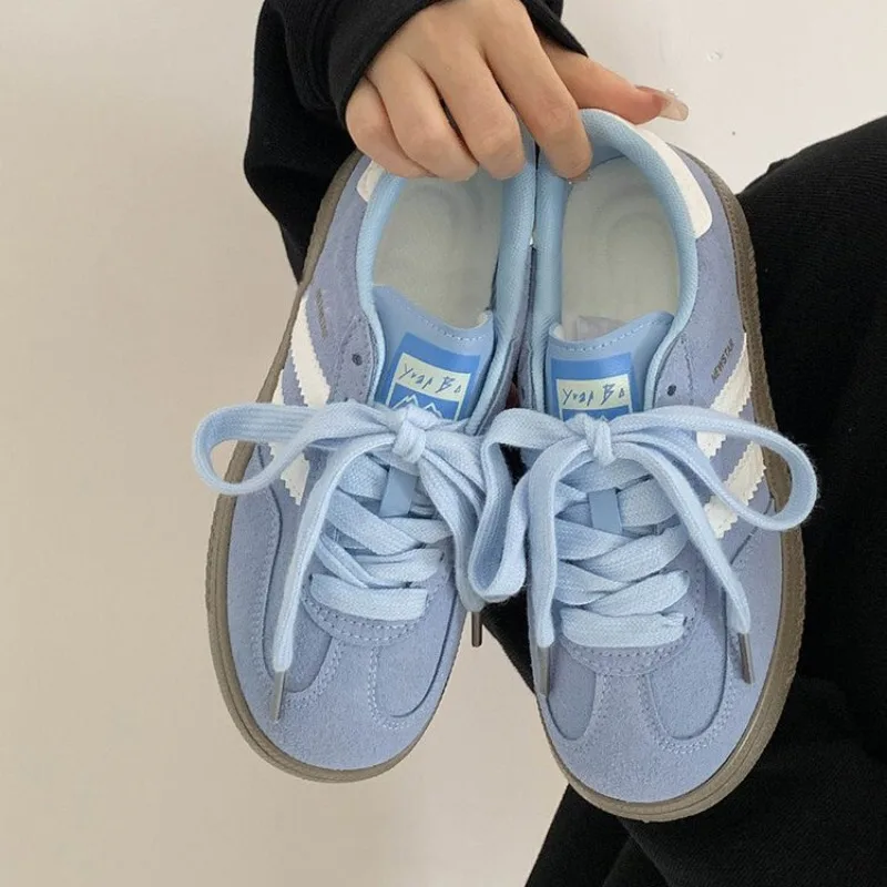 

Summer Breathable Women's Sneakers Soft Soled Casual and Comfortable Flat Shoes Blue Wear-resistant Outdoor Walking Womens Shoes