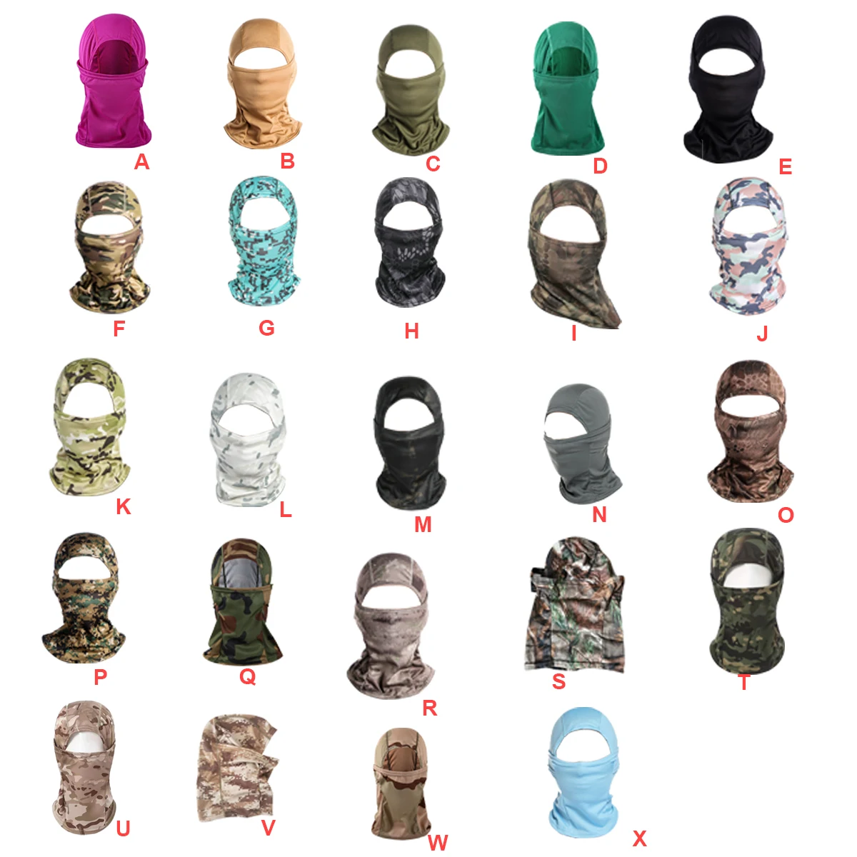 

Balaclava Tactical Headwear with Good Permeability Face Cover Motorcycle Accessory Riding Supplies Sporting Goods Snow Camo