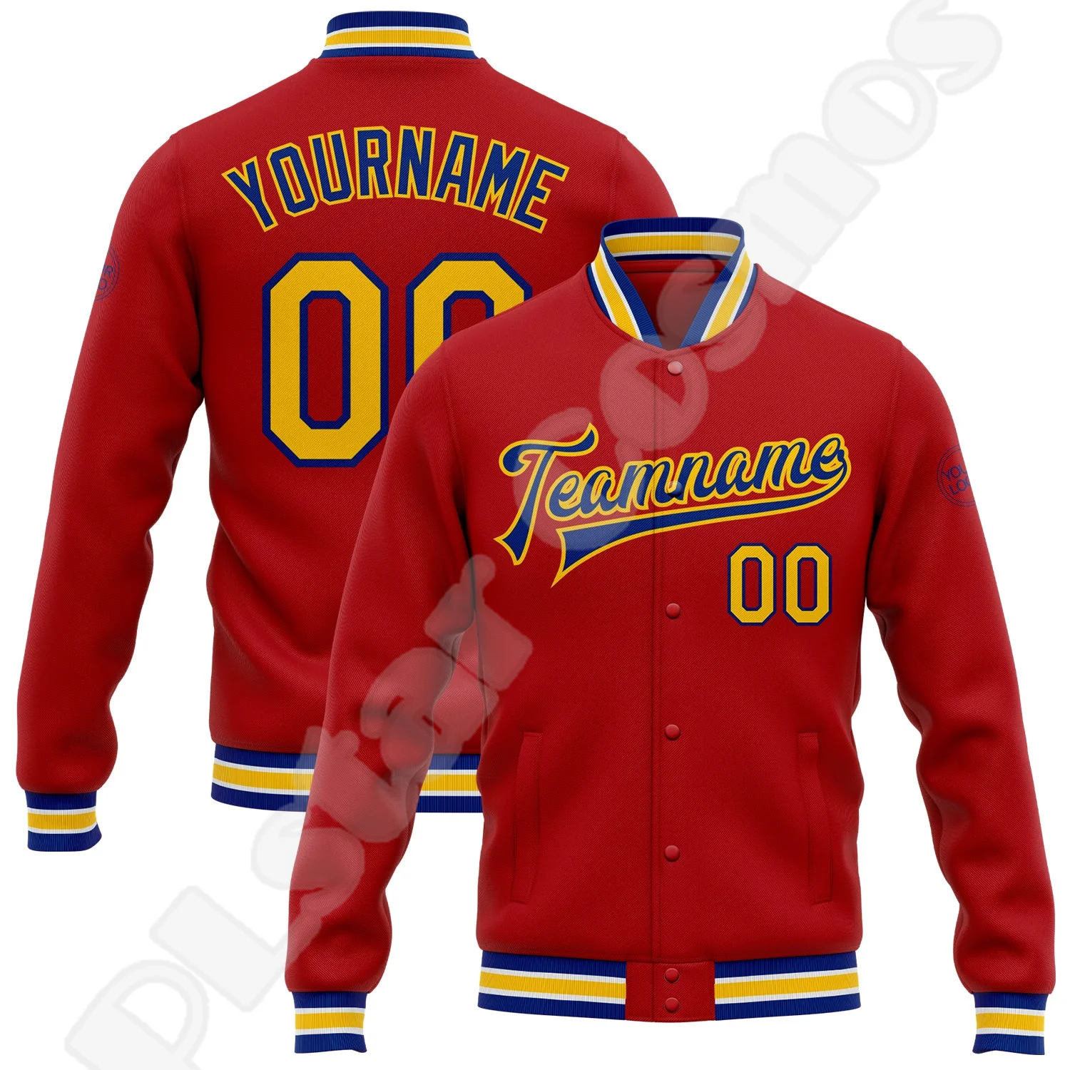 Unisex Retro Baseball Jacket, Nome e Número Personalizado, Logo DIY, Padrão Colorido, Casual e Engraçado, Harajuku Streetwear, Outono e Inverno, X1