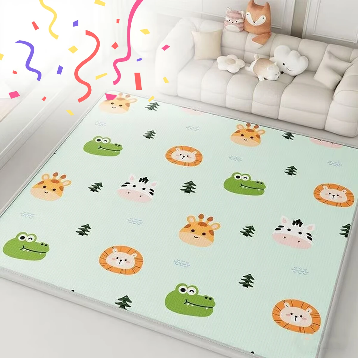 

200x180/180x150cm Cartoon Pattern Baby Play Mat Puzzle Children's Mat Baby Climbing Kids Rug Baby Games Mat Toys for Children