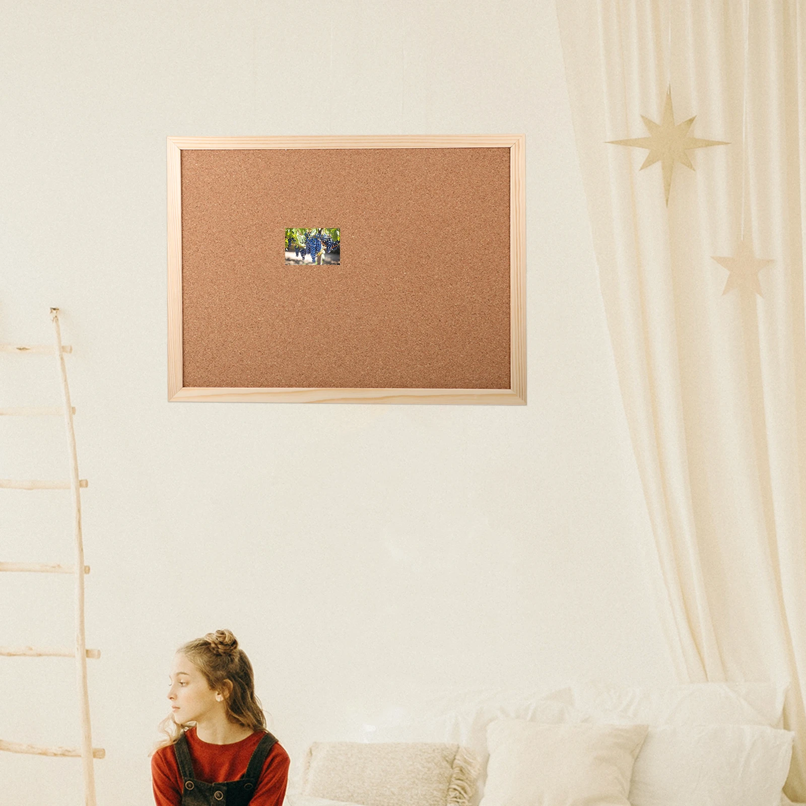 

1 Set Creative Cork For Photo Office Notice Wall Message Sticker Linen Bulletin Board Wall Protector Pushpin Display Reminder