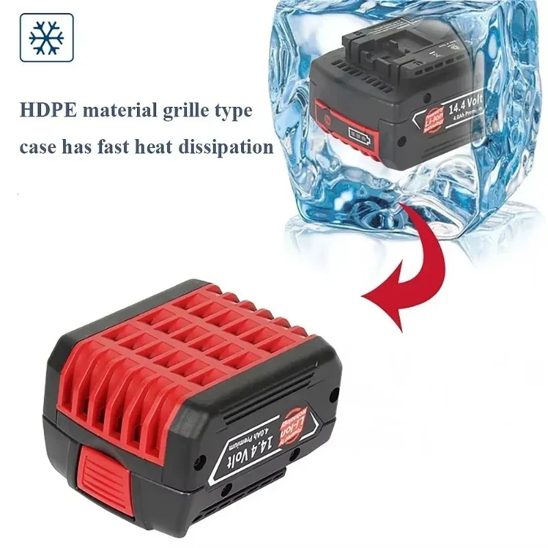 بطارية قابلة للشحن لأداة بوش الكهربائية 14.4 فولت 5.0 أمبير لـ GBH GDR GSR 1080 DDS180 BAT614G مجموعة شاحن بطارية ليثيوم أيون بديلة