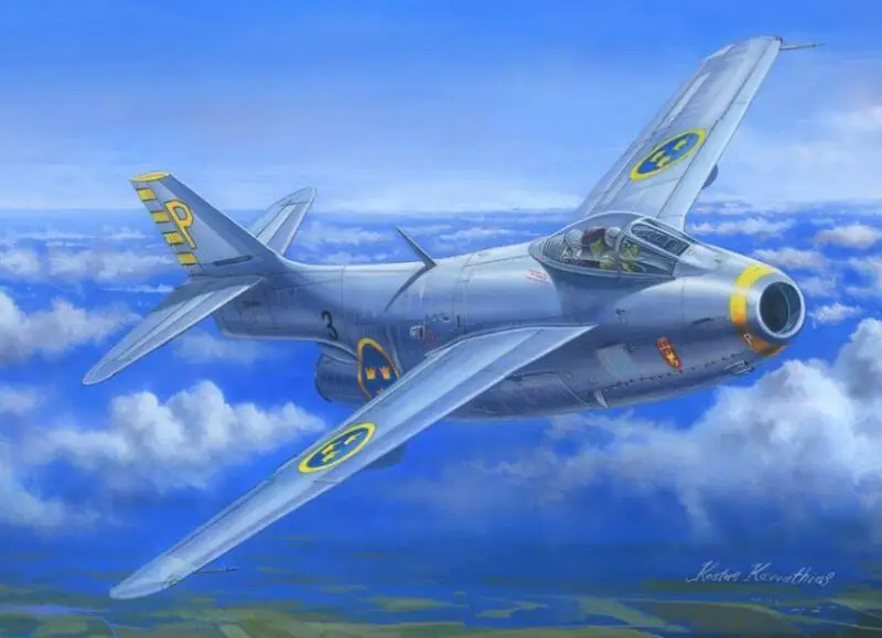 

Hobby Boss 81746 1/48 SAAB J-29B Bucket Fighter Warplane Warcraft Model Kit TH06081-SMT2