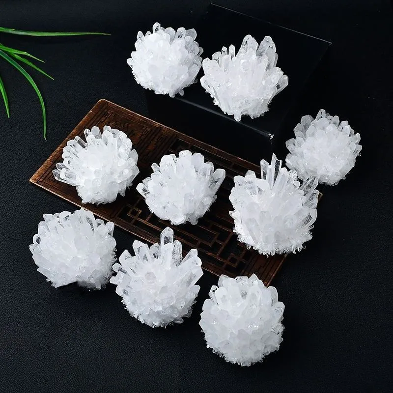 natural white crystal cluster stone, energy degaussing crystal, home decoration gift exquisite jewelry