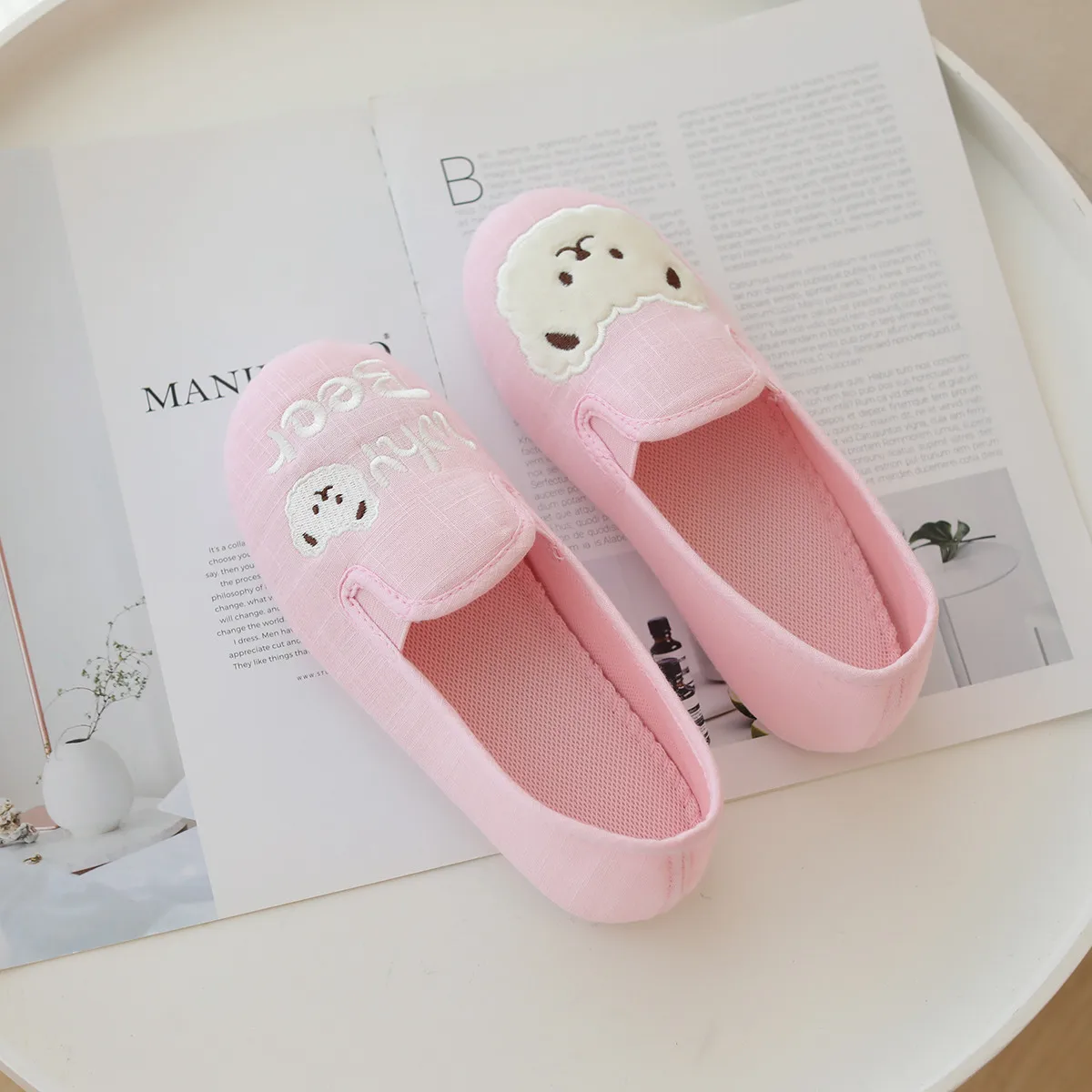 New Arrive Soft Cotton Cute Bear House Indoor Flats Slipper Spring Summer Autumn Slippers For Women Animal Shoes Girl