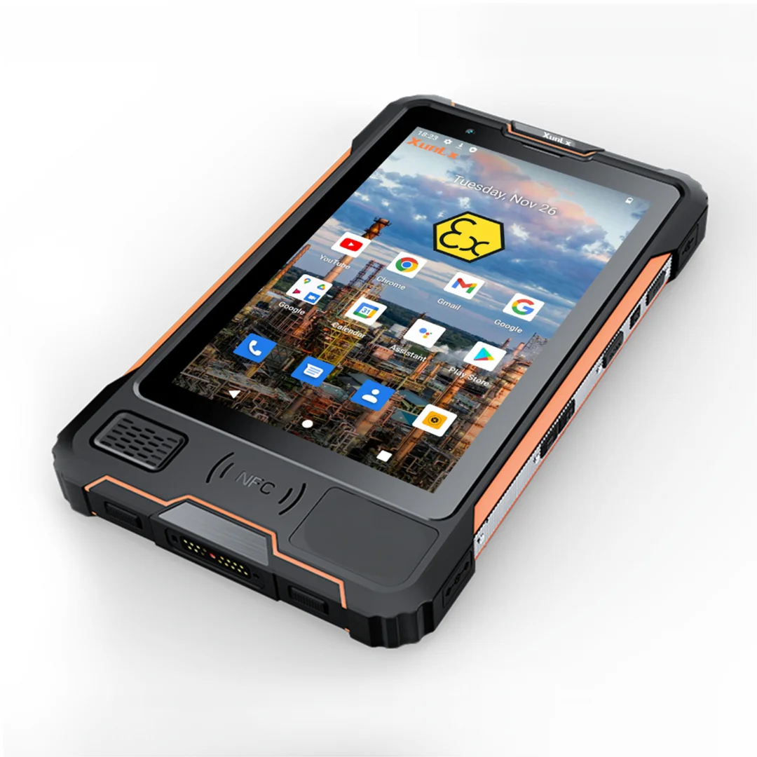 XunLx 8inch Rugged Tablet Atex Zone 1 Explosion Proof Pdas 4G IECEX Tablet Zones 1/21 ATEX Intrinsically Safe Android Tablets