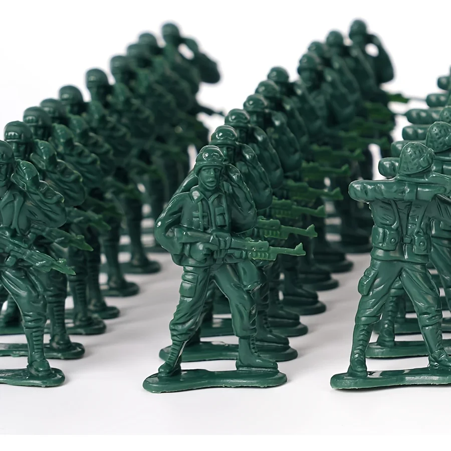 12–48 Stück grün 5 cm militärische taktische Soldat Miniaturen Armee Modellfiguren für Sammler Diorama zeigt Kriegsszene Requisiten JXB an – Detail 3