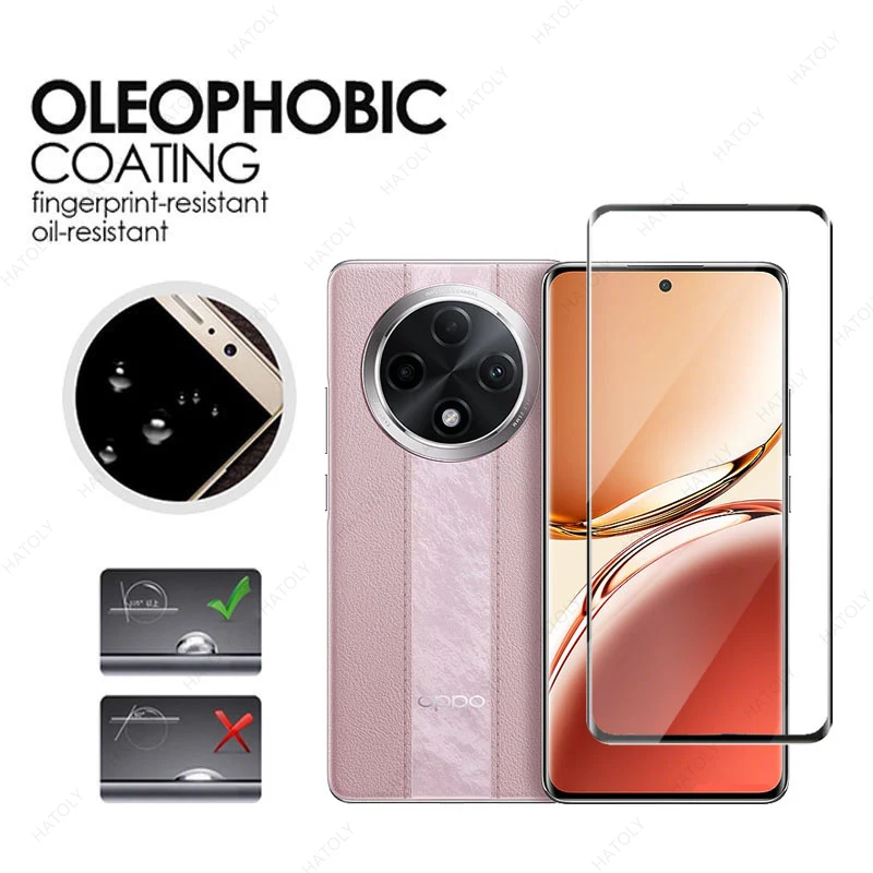 غطاء زجاج مقسى لـ Oppo F27 Pro Plus ، غطاء ثلاثي الأبعاد بشاشة كاملة ، عدسة كاميرا ، أمامية