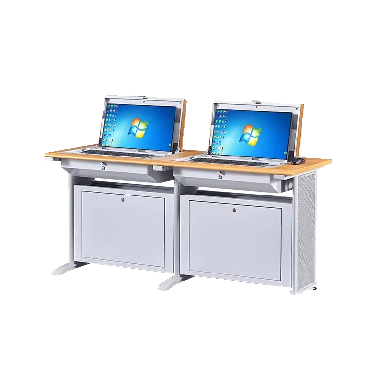 

Multimedia flip computer desk hidden school classroom computer room desk simple computer desk