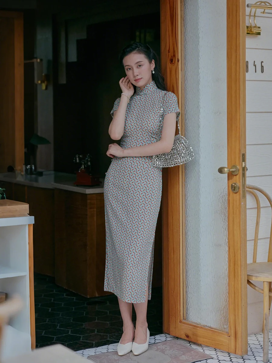 

ort Sve Cotton Silk Dr Hong Kong Sle Daily Commute Retro Medium Length Skirt