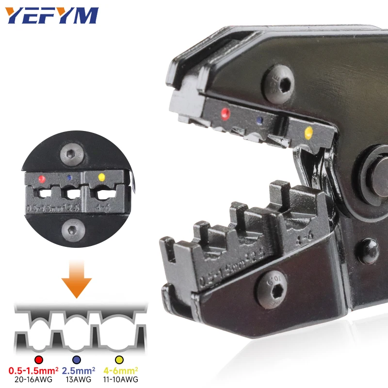 أداة العقص للمحطات المعزولة سلك AWG 20-10 (0.5-6mm2) RV/SV/FDD/MDD موصلات كماشة كهربائية بسقاطة HX-30J