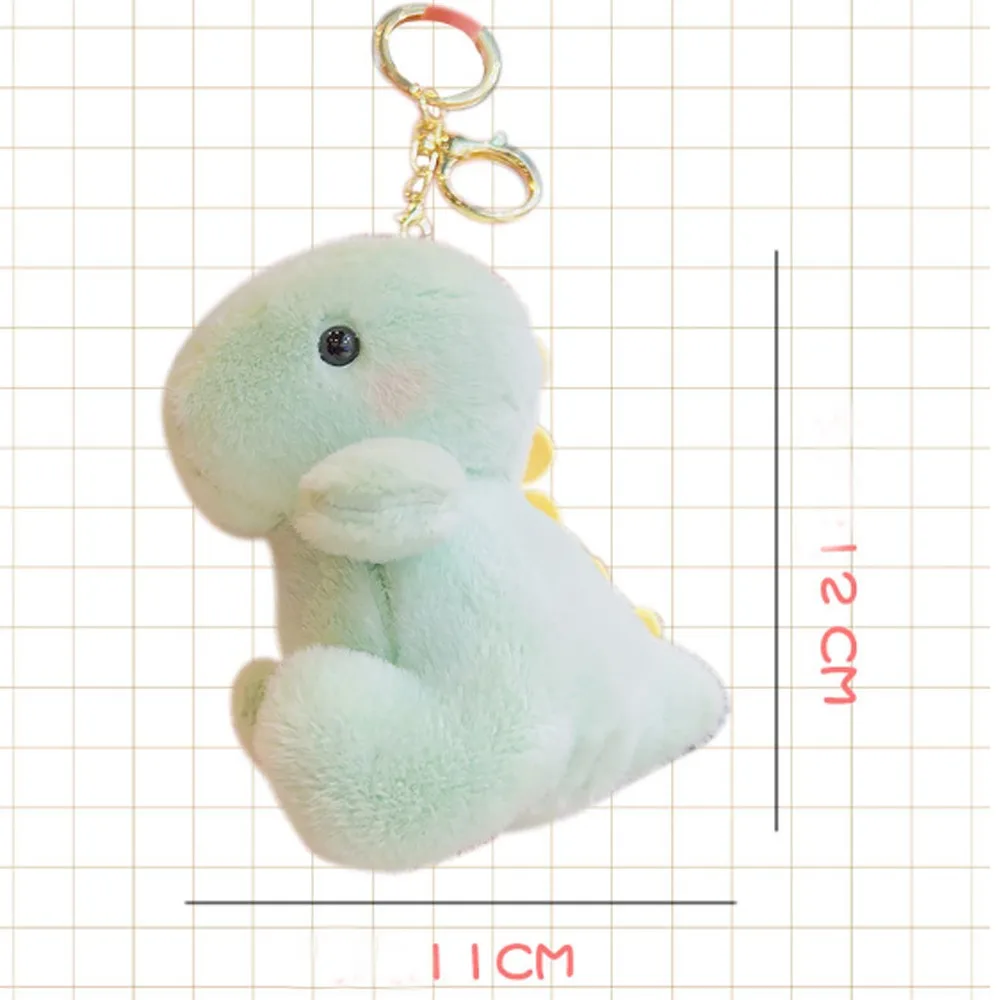 Weiche 12 cm Dinosaurier Plüsch Puppe Spielzeug Anhänger Nette Tragbare Plüsch Spielzeug Schlüsselbund Mehrzweck Gefüllte Puppe Schlüsselring Rucksack