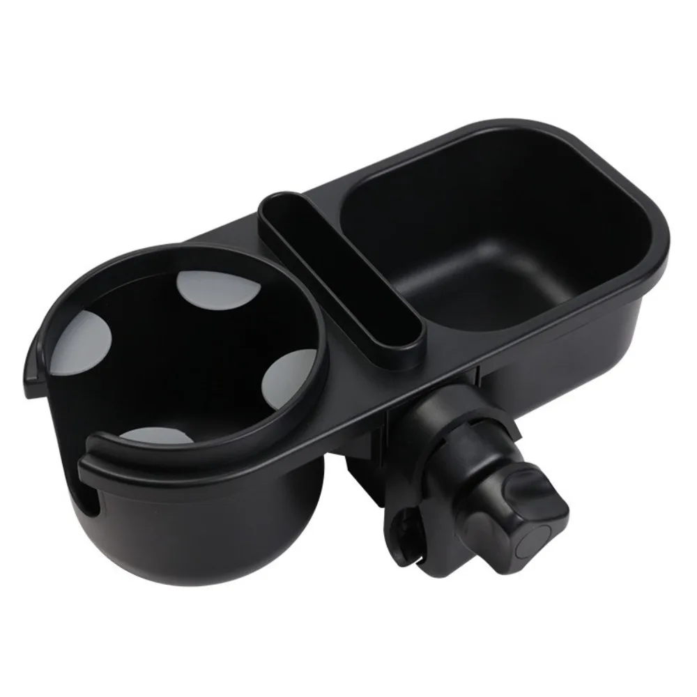 3 in 1 Stroller Bottle Organizer Black with Phone/Snack Holder Stroller Bottles Rack Multifunctional Durable
