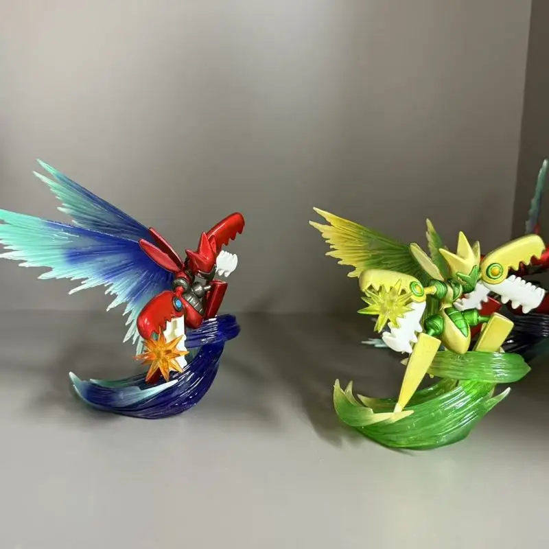 جديد 16 سنتيمتر ميجا Scizor أنيمي عمل الشكل بولي كلوريد الفينيل تمثال تحصيل تمثال 2 ألوان مخصص لعبة نموذج لغرفة الديكور هدية #6