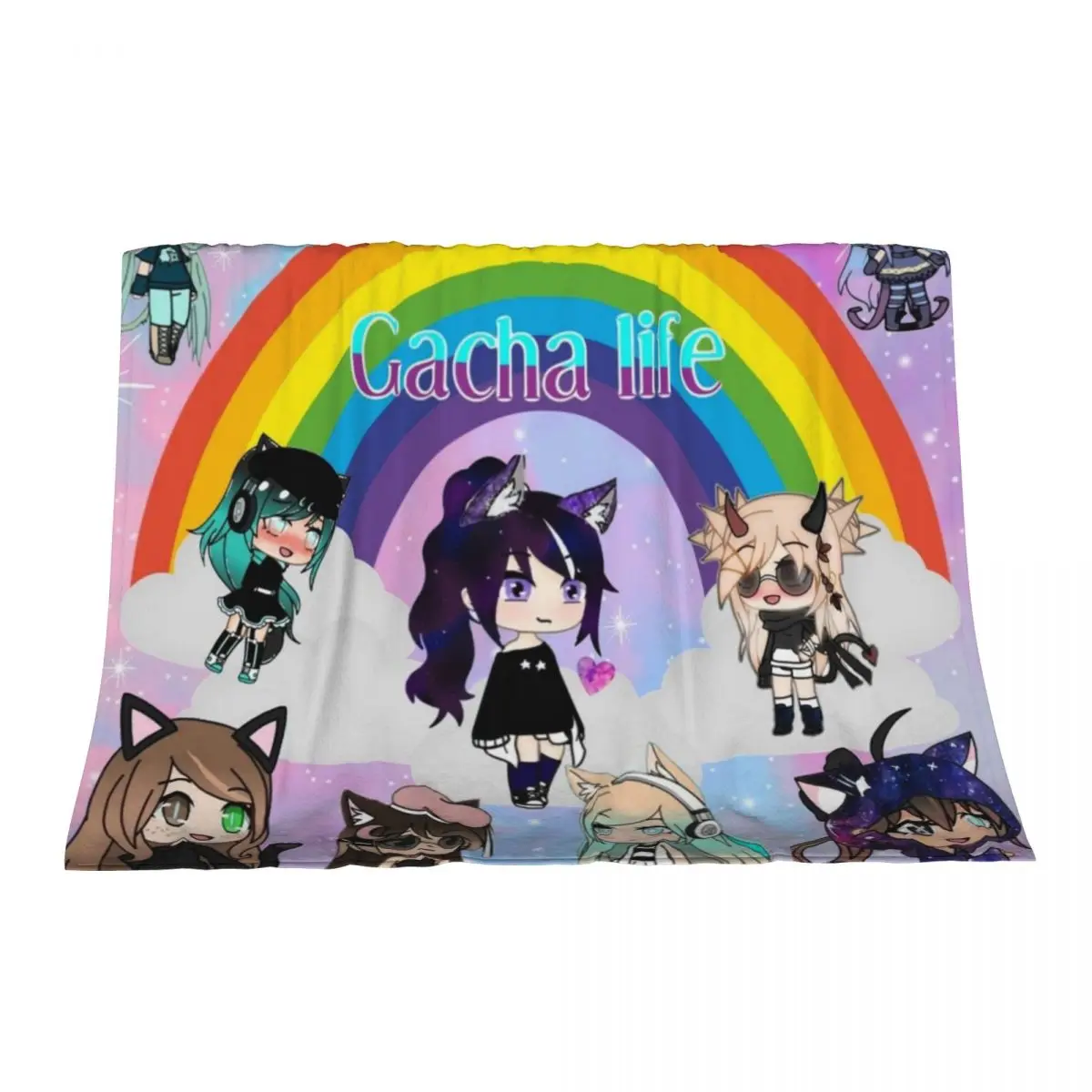

gacha lifeanime pack Throw Blanket Luxury Designer Plaid on the sofa Picnic Sofas Blankets