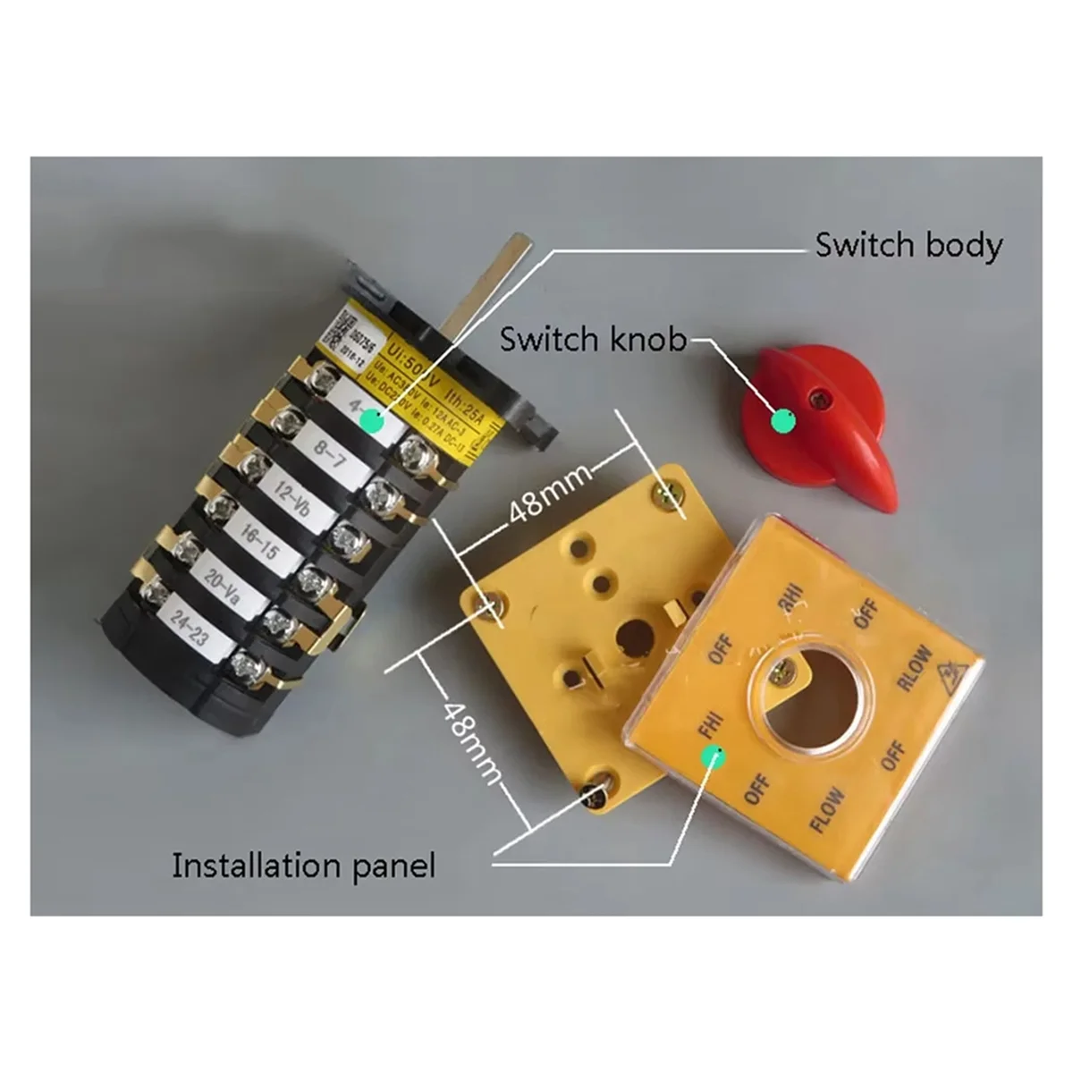 

AA25 Turret Milling Machine High-Quality Switch High Low Speed Forward Reverse Two-Speed Motor Switch 6 Section Mill Switch