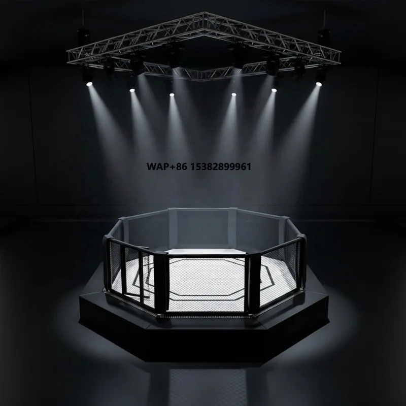 UFC Championship Cage Elevated Outdoor Portable Octagon MMA Catwalk Training Customizable Steel Material Boxing Martial Arts