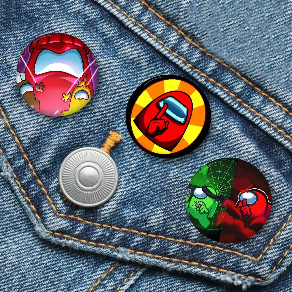 Hot Game A-among U-us Customizable Soft Button Pin For Women Creative Jewelry Funny Badge Cartoon Lover Hat