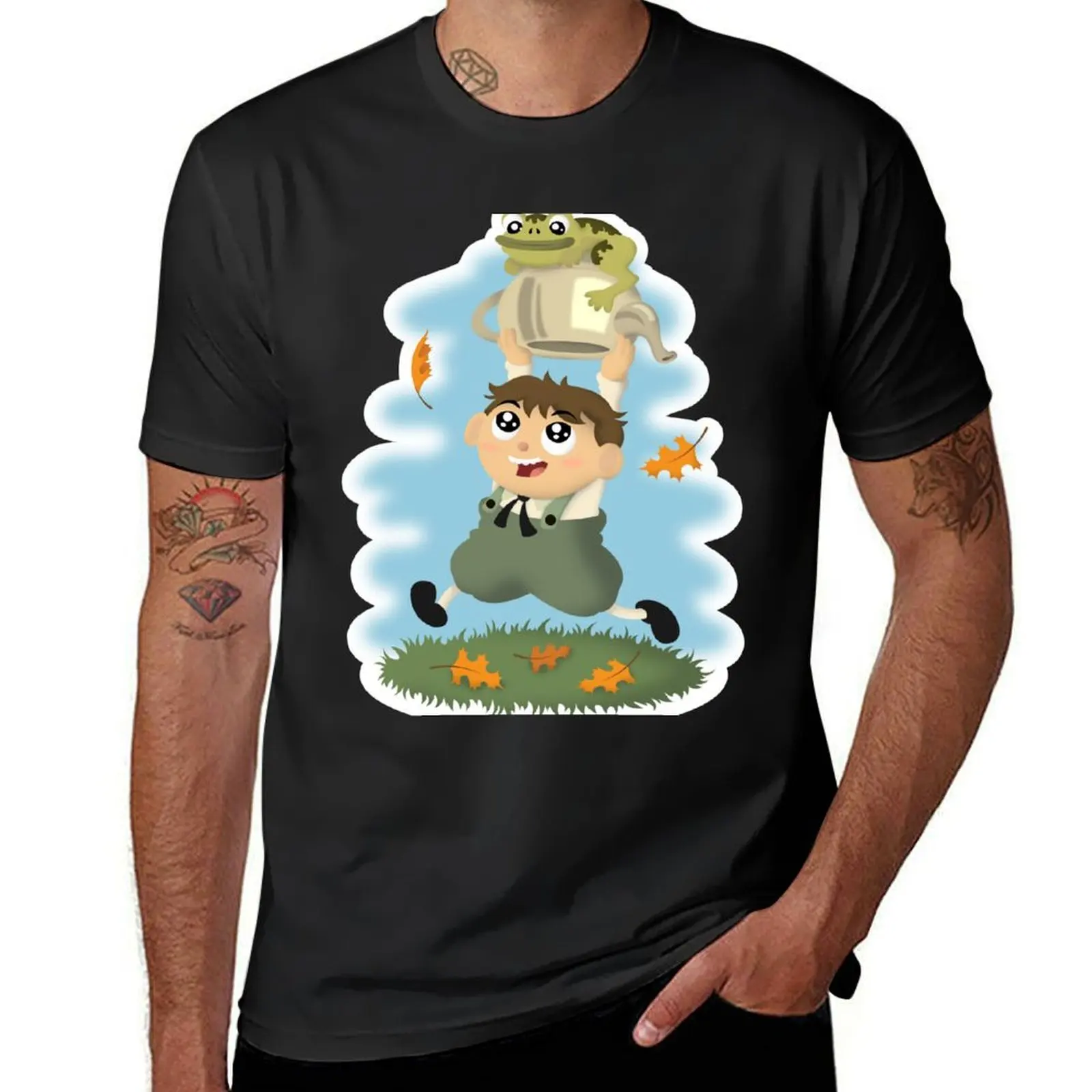 Футболка с надписью «Frolic in the Fall», с принтом Грега