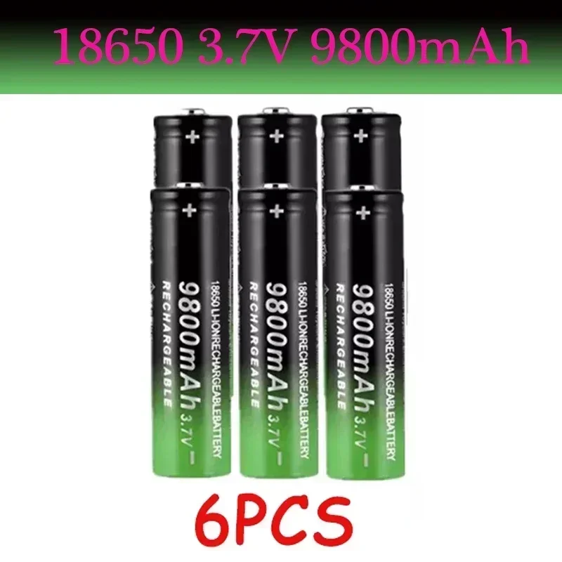 2/4/6/8/10/20PCS New Fast Charging 18650 Battery High Quality 9800Mah 3.7V 18650B Li-Ion Flashlight Batteries