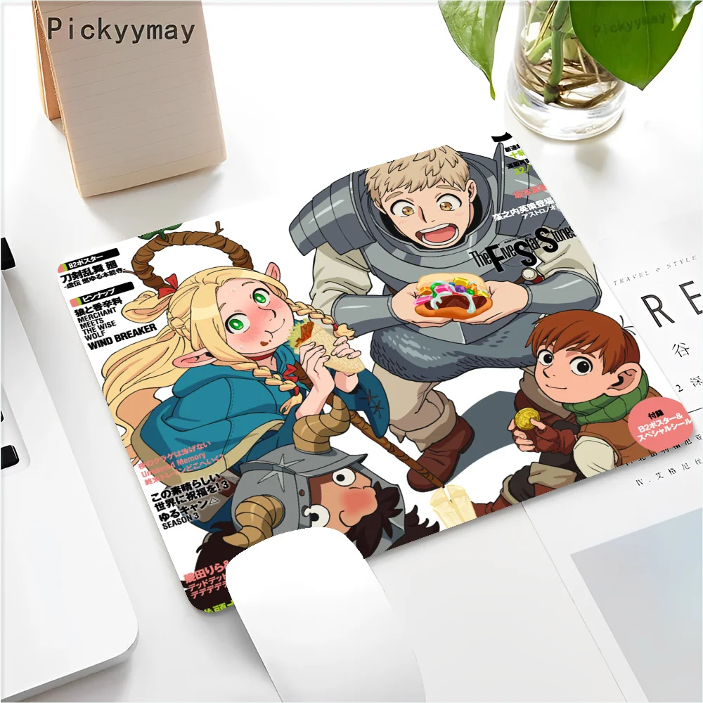 Delicious in Dungeon Mousepad Small Office Computer Desk Mat Table Keyboard Big Mouse Pad Laptop Cushion Non-slip Deskpad Decor