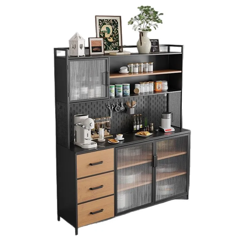 خزانة جانبية لتناول الطعام من بلاطة الصخور، خزانة تخزين متكاملة، خزانة عالية على جدار الرياح الصناعية #5