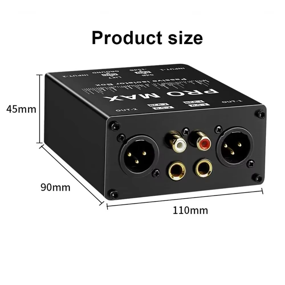 متعدد الوظائف XLR عازل الصوت RCA المهنية الصوت مرشح الضوضاء 2 طريقة عازل الصوت السلبي الملحقات البث المباشر