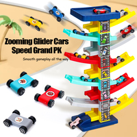 Child Track Racing Glider Car Montessori Educational Toy Mini Inertia Slide Roller Coaster Racing Ramp Vehicle Playset Toys Car