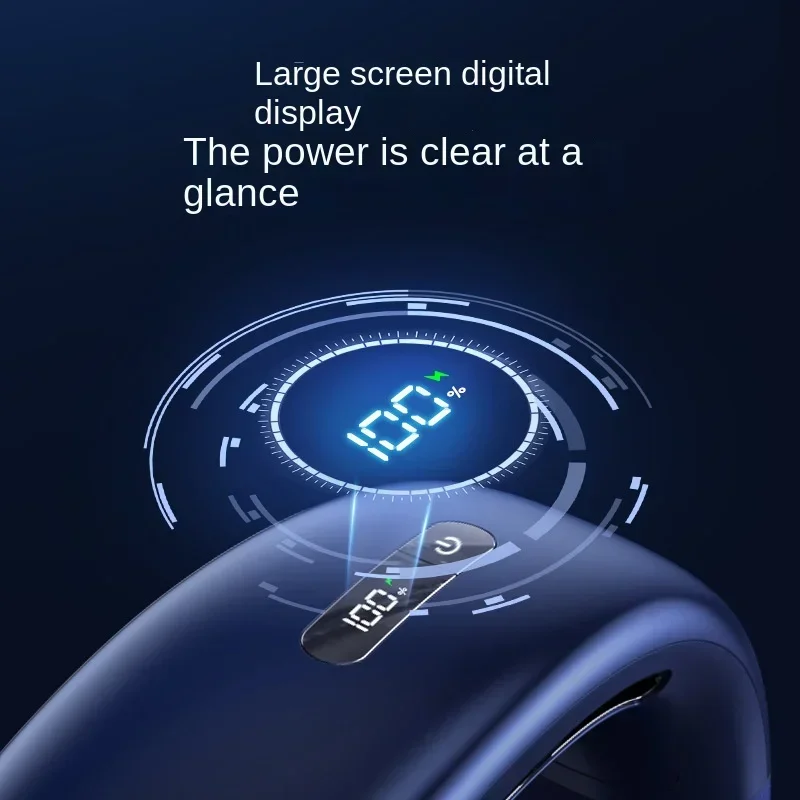 Портативный шейный вентилятор 10000 мАч, мини-безлопастной бесшумный вентилятор с шейным ремешком, USB перезаряжаемый, 3 скорости, бесшумный, беспроводной электрический вентилятор для шеи