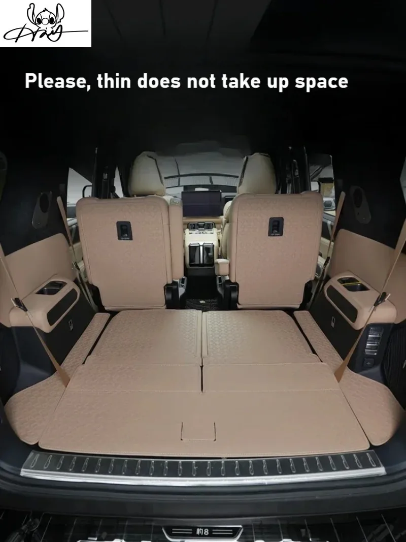 7Pcs Car Trunk Mats for BYD Formula Leopard 8 Fully Surrounded Trunk Box Cushion Protective Pad Leather Cargo Liner Accessories